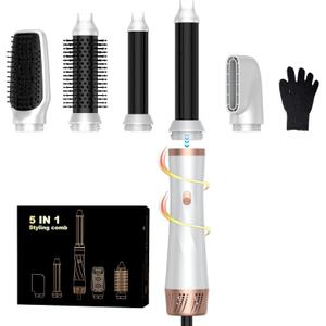 5 in 1 Blow Dryer Brush with Air Style Wrap Hair Styler,Negative Ionic Magic Style Set, Detachable Air Curler for Volumizer,Straightener,Drying