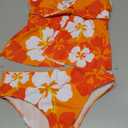SweatyRocks Women's Floral Print Twist High Waisted Tankini Swimsuit 2 Piece Bathing Suit (Large, Multicolor)