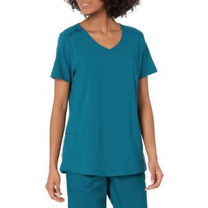 WonderWink Women's Mock Wrap Scrub Top (Caribbean)