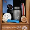 Pet Memorial Shadow Box Keepsake 9.25x13 Dog Memorial Gifts for Loss of Dog Death Sympathy and Remembrance Gift Large Pet Picture Frame Display Case with Deep Rainbow Bridge Drawer (Brown)