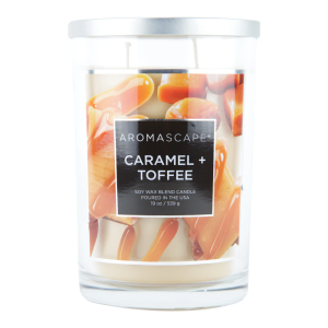 Chesapeake Bay Candle Aromascape Caramel + Toffee Soy Candle - Cream, 19 oz