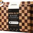 2 Packs Cutting Boards for Kitchen Checkered Cutting Board Acacia Wood Charcuterie Board Serving Heavy Duty Non Toxic Slip Over Sink Butcher Block Meat Best Kitchen Essential Gift, Multiple Sizes