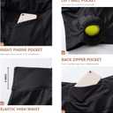 Women's Tennis Skirt High Waisted Pleated Athletic Skorts Skirts for Women with Pockets Sports Casual Skirts (Black, L)