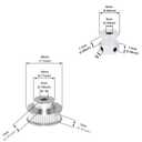 2 x 2Kit 2GT Synchronous Wheel 20&40 Teeth 5mm Bore Aluminum Timing Pulley with 2pcs Length 200mm Width 6mm Belt (20-40T-5B-6)