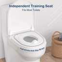 CheerTry 2-in-1 Toddler Potty Training Toilet - Larger Potty Chair & Detachable Training Seat for Boys & Girls Ages 1-3 with Flushing Sound, Wipes Storage, Toilet Paper Holder - Grey