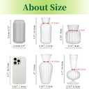 Mini Glass Vases for Centerpieces - Hewory Small Clear Bud Vase in Bulk, Cute Flower Vases Set for Wedding, Home Decoration, Table Decor (Clear, 16)