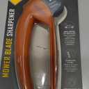 Smiths 50603 Handheld Lawn Mower Blade Sharpener - Oversized Handle & Large Safety Guard - Durable Plastic - Easy to Use - Wire Cleaning Brush - Preset Carbide Blade - Gardening Lawn Care Tools