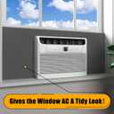 LBG Products Window Air Conditioner Side Panels,Full Surround AC Foam Panel for Indoor Window AC Units,Summer and Winter Window Seal Cover (Black)