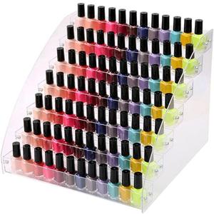 7 Tiers Essential Oils Nail Polish Rack Acrylic Lipstick Holder Display Stands Dropper Bottle Organizers Wide Tall Dresser Balls Commodity Goods Shelf for Store Shop Countertop Checkout Counter Case