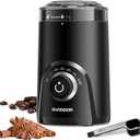 SHARDOR Electric Super Silent Blade Coffee Grinder, Timed Grind Control Rotary Knob, Adjustable Coarse to Fine for Coffee Beans, Spices & Herbs, Black