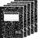 Marble Composition Notebook, 5-Pack Bulk Composition Notebooks Wide Ruled, 100 Sheets (200 Pages) 7-1/2" x 9-3/4" Marble Notebooks Wide Ruled, Classroom Must Haves-School Supplies College.
