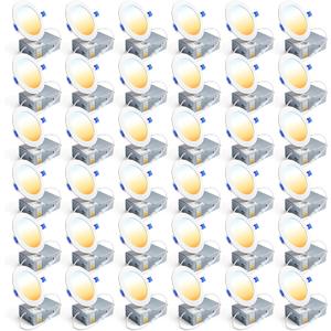 Ensenior 36 Pack 4 Inch LED Recessed Light, 5CCT Dimmable Canless Wafer