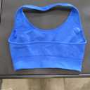 Two Piece Workout Sets For Women Sports Bra Matching High Waist Scrunch Butt Shorts Gym Yoga Athletic Clothes (Medium, Blue)