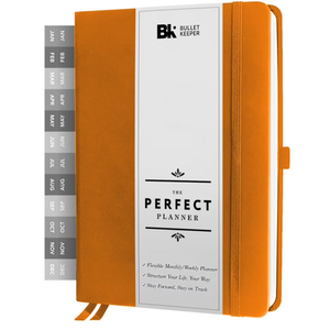 BK UNDATED Yearly Weekly/Monthly Planner 202627 Daily Planner Agenda & Personal Organizer to Increase Productivity, Academic Planner w/Sticker Set. A5 (5.8 x 8.3)  Orange Hardcover