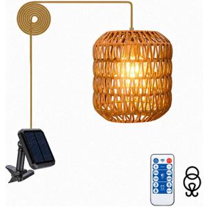 Outdoor Chandelier Solar Pendant Light Outdoor Hanging Lantern Solar Chandelier with Edison Bulb Remote Dimmable Waterproof for Porch Patio Gazebo Garden Yard Decoration