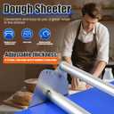 Folding Dough Rolling MachineManual Dough Sheeter Compact Dough Sheeter Machine For Bakery PizzaDough Machine With Adjustable Thickness, Stainless Steel2 Rolling Boards