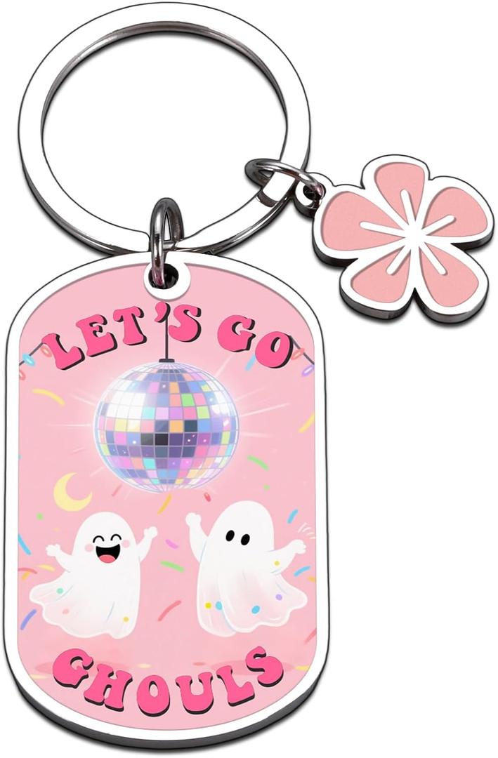 3 x Boo Basket Stuffers for Women Kids Halloween Gifts for Women Her Girls Spooky Basket Stuffers for Adult Halloween Basket Stuffers Cool Pink Halloween Boo Keychain Stuff Teen Girl Trendy Stuff