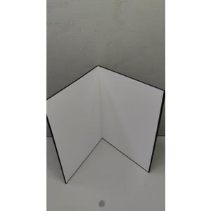 Meking 3 in 1 Photography Reflector Cardboard, 17"x12"/42x30cm A3 Folding Light Diffuser Board for Still Life, Product and Food Photo Shooting - Black, Silver and White