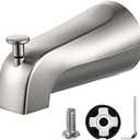 1 Pack Slip on Tub Spout with Diverter, Compatible with American Standard 8888026.002 Tub Spout, Bathroom Bathtub Faucet, Fits 1/2" Copper Water Tube(5/8" Dia), 5/32" Hex Wrench (Brushed Nickel)
