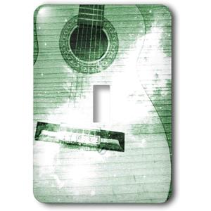 3dRose lsp_29267_1 Green Cosmic Guitar Music Instruments Toggle Switch, Multi-Color