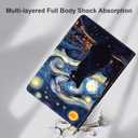 Case for iPad 9th/8th/7th Gen 2021/2020/2019 iPad 10.2 Inch Also Fit iPad Air 3th Gen 2019/iPad Pro 10.5 inch，Standing Cover with Auto Sleep/Wake， Cat Night Starry Art