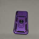 Janmitta Compatible with Samsung Galaxy S25/S24 Case [Not for S25+] Built in Slide Camera Lens Cover+Screen Protector+Kickstand,Heavy Duty Shockproof Full Body Phone Cover,Purple