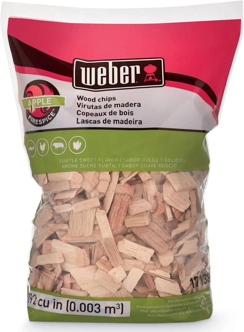 Weber Apple Wood Chips, for Grilling and Smoking, 192 Cu. in (Pack of 1)