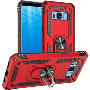 Samsung Galaxy S8 Case, Samsung S8 Phone Case, Military Grade Protective Cases with Ring for Samsung Galaxy S8 (Red)