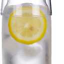 500ml/17oz Bedside Water Carafe Set with Tumbler Glass Set for Bedroom Nightstand, Clear Glass Water Mouthwash Dispenser for Bathroom, Household Juice Water Pitcher, Water Bottle with Lid