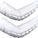 Frelaxy Padded Elbow Forearm Sleeves 2 Pack Compression Crashproof Arm Pads for Football Basketball Volleyball Soccer