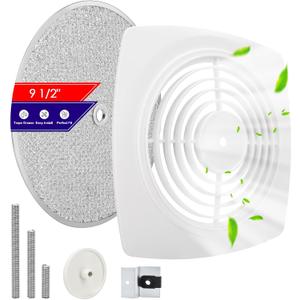 97011919 Bathroom Exhaust Fan Cover Replacement, S97011919 Kitchen Exhaust Fan Cover, 11-1/2" x 11-1/2" Wall Ventilation Fan Grille with S99010042 Filter Fits 503-B, 503-C, 505-B, 507-C, 509-C