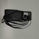 Vofolen Case for Samsung Galaxy Z Flip 5 with Card Holder, Crossbody 8-Card Slots Wallet Case with Adjustable Strap Soft PU Leather Protective Zipper for Women Girls, Black