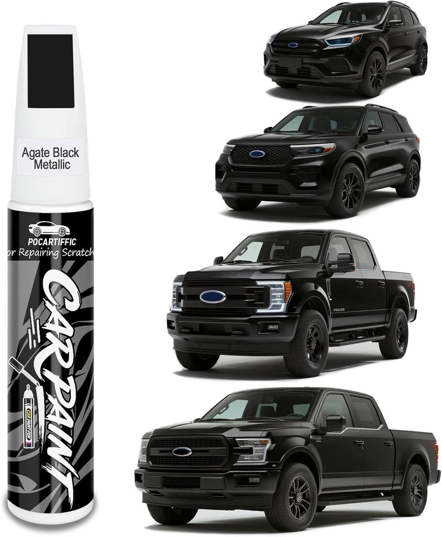UM/M7216 Agate Black Metallic Touch Up Paint for Ford, Black Car Paint Scratch Repair, Exact Match Car Touch Up Paint Pen Scratch Repair for Vehicles