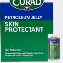 CURAD Petroleum Jelly Skin Protectant, Healing Ointment for Dry Cracked Skin, 144 Count Packets, Best By 11/2027