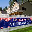 Veterans Day Decorations Set Blue Veterans Day Fence Banner Porch Banner Kit Patriotic Door Banner Decorations Thank You Veterans Happy Veterans Day Party Banner Decor Supplies