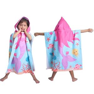 Jappy Splashy - Hooded Mermaid Towel Poncho for Kids Toddler Beach, Swim and Bath Towel with Hood Robe; Kids Quick Drying Beach and Swimming Towel