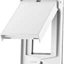 Leviton 1-Gang Decora Wallplate Cover, Weather-Resistant, Thermoplastic, Device Mount, Horizontal Self Closing Lid, 4996-W, White