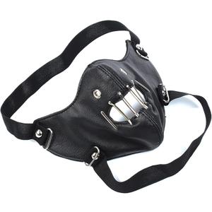 nezababy Hannibal Lecter Mask Cosplay The Silence of The Lambs Half Face Mask Human Muzzle Killer Halloween Costume Props Leather
