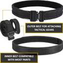 DEYACE Quick Release Battle Belt, 1.75'' Tactical MOLLE Heavy Duty Belt and 1.5'' EDC Inner Belt for Law Enforcement, Shooter (Black)