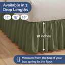 Bedskirt Full Size Ruffle - 18 inch Drop Dust Ruffle Bed Skirt with Platform - Soft, Easy Fit, Premium Hotel Quality - Wrinkle, Fade & Shrink Resistant - for Women, Men, Kids and Teens - Sage Green