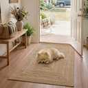DEXI Jute Door Mat 36x60, Non Slip Doormat Indoor Entrance, Natural Beige