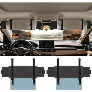 Veharvim Sun Visor Extender for Car (Polarized, UV400, PC Lens, 2 Side Sunshade), Car Visor Extender Sun Blocker, Visor Extender Attachment, Anti-Glare Sun Visor Accessory for Safe Driving (2 Pack)