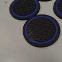 4PCS Car Cup Holder Coasters, Silicone Non-Slip Vehicle Cup Recessed Mats, Sift-Proof Automotive Interior Drink Insert Decor Accessories, Universal for SUV, Sedan, Truck (Blue)