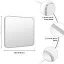 KOCUUY Silver Bathroom Mirror, 30x30 Inch Bathroom Mirror for Over Sink, HD Tempered Glass, Anti-Rust Brushed Silver Frame, Rounded Corner Modern Design for Bathroom, Hang Horizontal/Vertical
