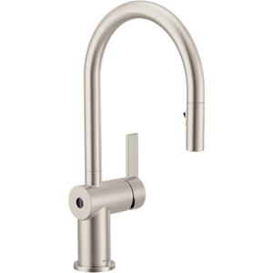 Moen Spot Resist Stainless Cia Motionsense Wave Sensor Touchless One Handle Pulldown Kitchen Faucet Featuring Power Clean, Includes Optional Chrome Accents, 7622EWSRS