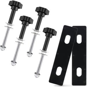 ZESUPER Traction Board Mount Pins Lockable Recovery Board Mount Kit,Universal Bracket for Traction Tracks,Adjustable Support Brackets for Roof Rack,Easy-to-Install Recovery Board Mount 4PCS