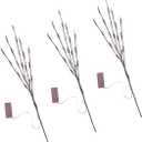 3Pcs LED Tree Branch Lights Decorative Simulated Branch Lamps for Home Decor Warm LED Lights Flexible Wire for Weddings Birthdays and Seasonal