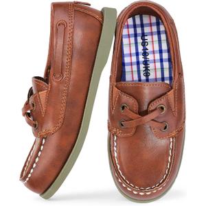 HOMEHOT Boys Dress Shoes Casual School Shoes Slip on Boys Loafers  Little Kid Color Brown Size 13