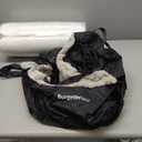 BurgeonNest Dog Car Seat for Small Dogs, Soft Pet Car Travel Home Bed Under 25 lbs, Fully Detachable and Washable Cat Booster Carseats with Storage Pockets and Clip-On Leash Portable Carrier, Black