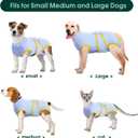 Kuoser Recovery Suit for Dogs Cats After Surgery, Professional Pet Recovery Shirt Dog Abdominal Wounds Bandages, Substitute E-Collar & Cone,Prevent Licking Dog Onesies Pet Surgery Recovery Suit (Blue) XL